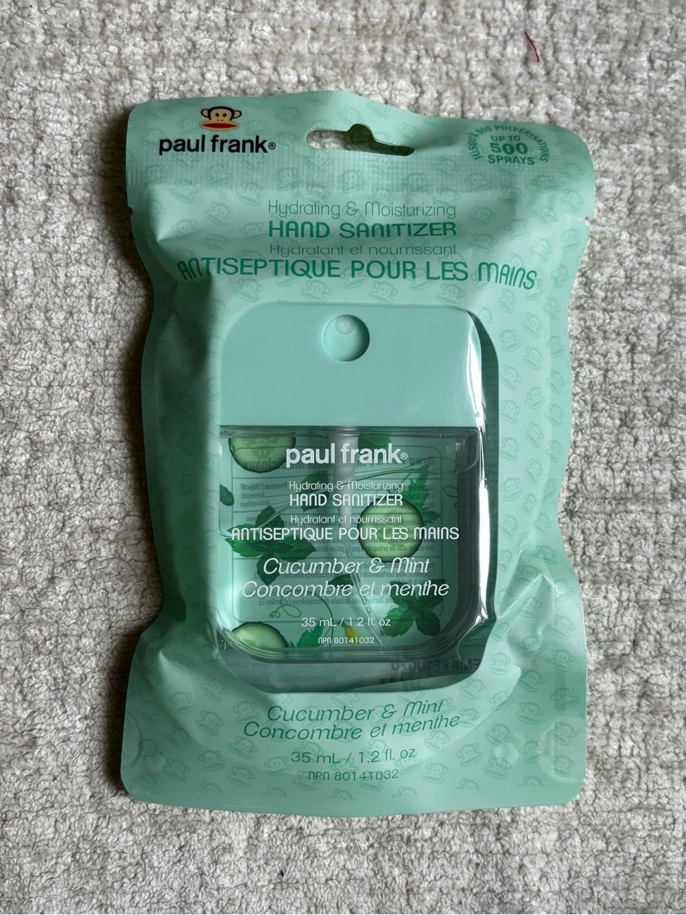 NWT Paul Frank 🥒 Cucumber & Mint Hydrating Hand Sanitizer - Mint